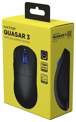 Myszka gamingowa Hator Quasar 3 bezprzewodowa 12000 dpi optyczna czarna