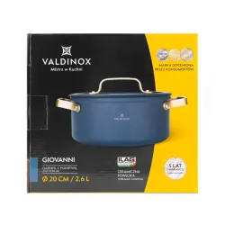 Garnek aluminiowy ceramiczny z pokrywką VALDINOX GIOVANNI 2,6 l