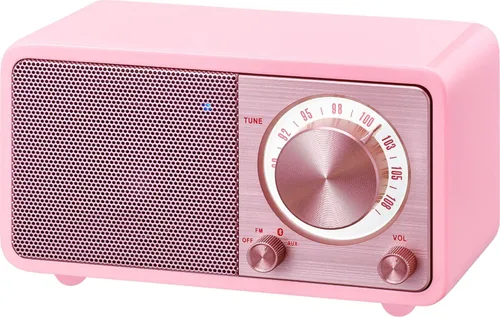 Radioodbiornik Sangean GENUINE MINI WR-7 Radio FM Bluetooth Różowy