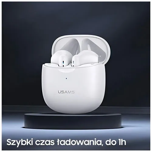Słuchawki bezprzewodowe USAMS IA Series TWS Douszne Bluetooth 5.0 Bały