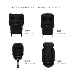 Fotelik samochodowy KINDERKRAFT Xrider 2 I-size 40-150 cm (0-21 kg) Czarny