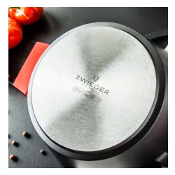 ZWIEGER Obsidian 5,5 l czarny - garnek aluminiowy z pokrywką