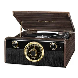 Gramofon VICTROLA RETRO VTA-240-MAHEU Ciemnobrązowy