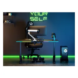 Biurko gamingowe ULTRADESK Iron RGB Czarny