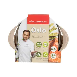 Garnek aluminiowy nieprzywierający z pokrywką FLORINA OSLO 4,3 l