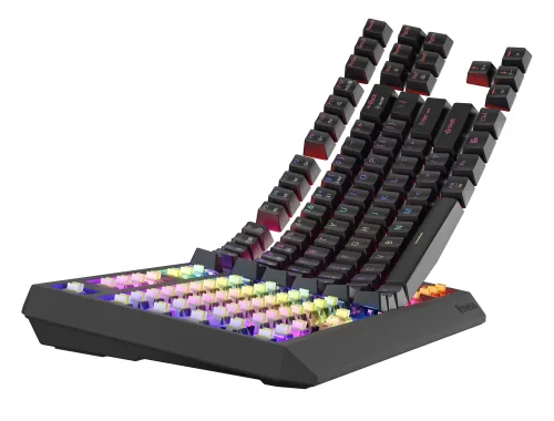 Klawiatura mechaniczna Genesis Thor 230 TKL US RGB Outemu Silent Lemon Czarny