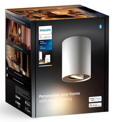 Oświetlenie punktowe Philips Hue White Ambiance Pillar Biały