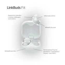 Słuchawki bezprzewodowe Sony LinkBuds Fit WF-LS910NW Dokanałowe Bluetooth 5.3 Biały