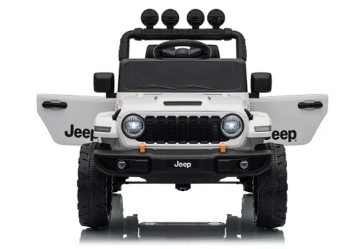 Auto Na Akumulator Jeep Rubicon 2X200W 24V Eva Skóra LED Pilot Radio MP3