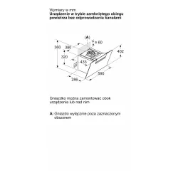Okap Bosch Serie 4 DWK67FN60 Zdalne sterowanie Czarny