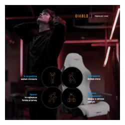 Fotel DIABLO CHAIRS X-One 2.0 Prime Biało-czarny