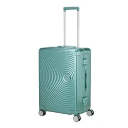 Walizka średnia American Tourister Soundbox Alu - dusty turquoise