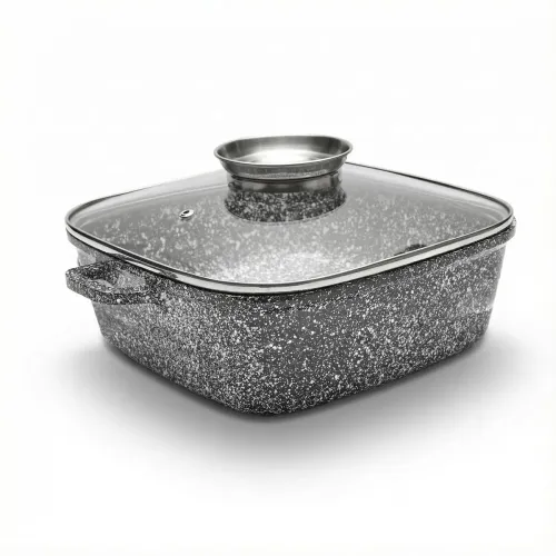 Garnek aluminiowy z pokrywką KONIGHOFFER KINGSTONE WYSOKI CZARNY 3 l