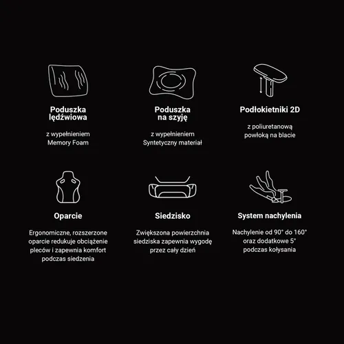 Fotel ANDA SEAT Phantom 3 L Czarny