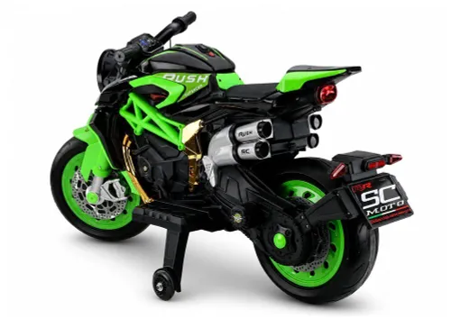 Motor Na Akumulator Dla Dziecka Xw-07 Podświetlane Koła LED Eva Skóra Radio