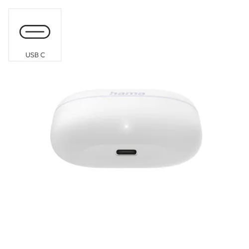 Słuchawki bezprzewodowe Hama Freedom Buddy II TWS Dokanałowe Bluetooth 5.3 Biały