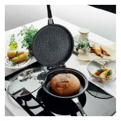 TOGNANA Sphera 30 cm - patelnia grillowa dwustronna nieprzywierająca z akcesoriami