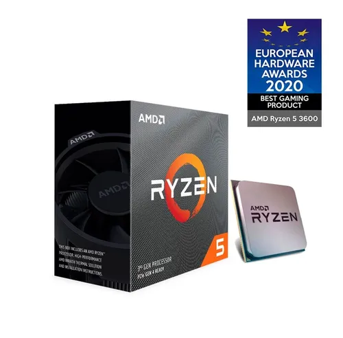 AMD Ryzen 5 3600 Wraith Stealth Procesor - 6 rdzeni 3.6 GHz - AMD AM4 - AMD Processor w pudełku (PIB)