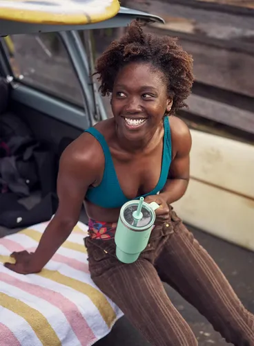 Kubek termiczny Hydro Flask 32 Oz Travel Tumbler Clear Lid (946 ml) - mermaid green