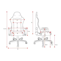 Fotel Diablo Chairs X-Starter Gamingowy do 136kg Tkanina Granatowy