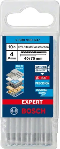 Wiertła wielozadaniowe 4x40x75mm, 10szt. Bosch EXPERT CYL-9 MultiConstruction