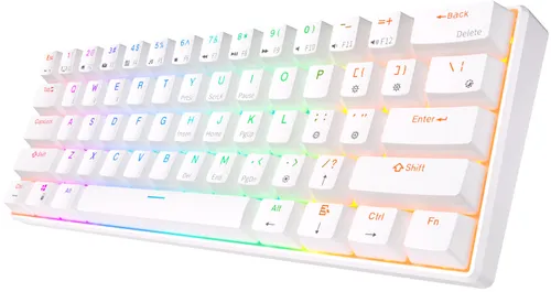 Klawiatura ROYAL KLUDGE RK61 RGB Red Switch Biały