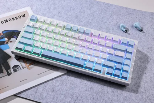 Klawiatura gamingowa Mchose G75 Cabbage Tofu Switch V2 bezprzewodowa mechaniczna podświetlana niebieski