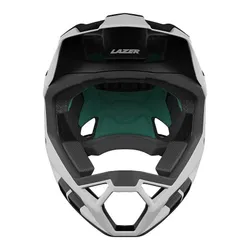 Kask rowerowy LAZER Cage KinetiCore Biało-czarny mat Full Face (rozmiar XL)