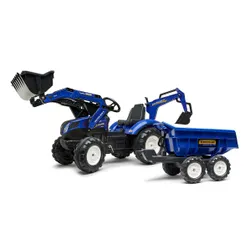 Falk Traktor na Pedały New Holland T8 z Koparką i Przyczepą 3-7 lat