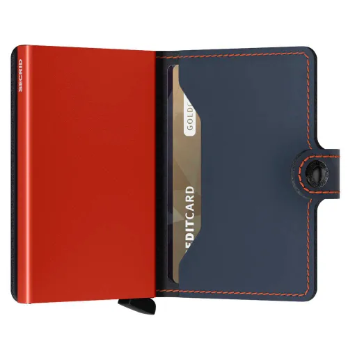 Miniwallet Matte Secrid'in Küçük Cüzdanı-nightblue / orange