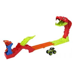 Tor Hot Wheels Monster Trucks Mega skok – Nokaut węża JJN44