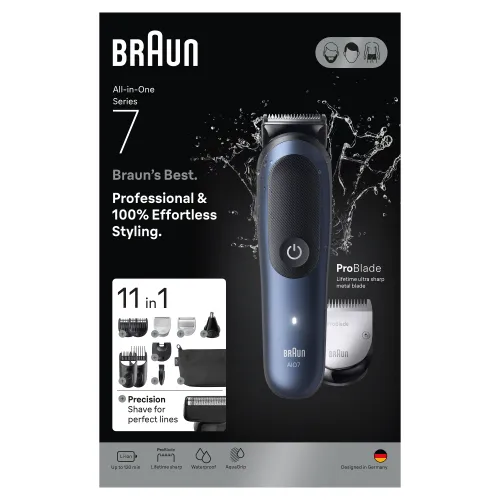 Trymer Braun AIO7540 6 nasadek 120min
