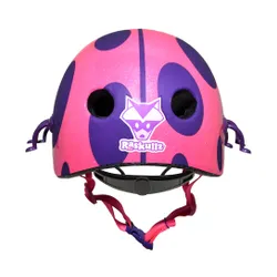 Kask rowerowy RASKULLZ Googly Lady Bug Różowo-fioletowy dla Dzieci (rozmiar XS)