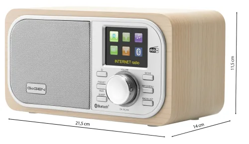 Radioodbiornik GoGEN IR 237 BTDAB Radio FM DAB+ Internetowe Bluetooth Brązowy