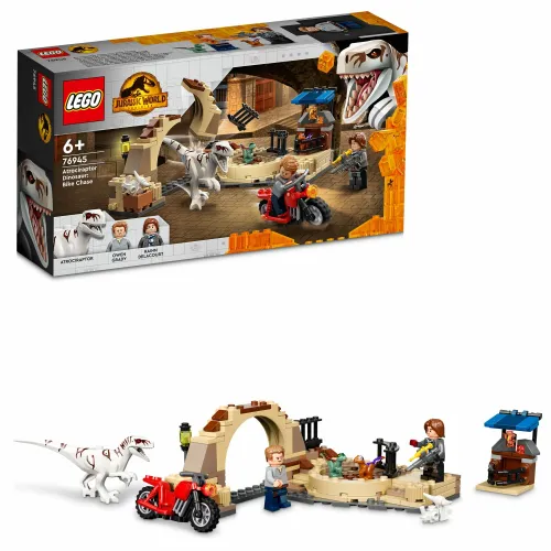 LEGO 76945 Jurassic World Atrociraptor: pościg na motocyklu