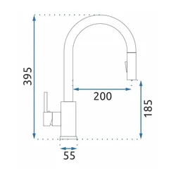 Bateria REA Fresh B9147 Czarny mat