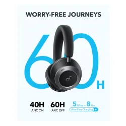 Słuchawki bezprzewodowe Soundcore Space One Pro Nauszne Bluetooth 5.3 Czarny