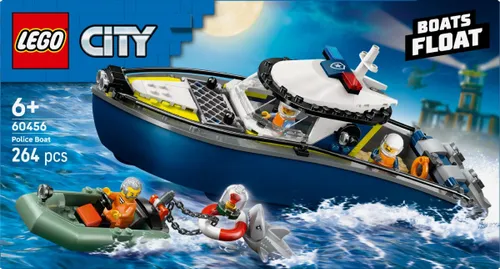LEGO Klocki City 60456 Pościg łodzią policyjną