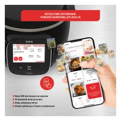 Multicooker Tefal Cook4me Touch Wi-Fi CY9128 1600W 6l Kosz do gotowania na parze + XA6078