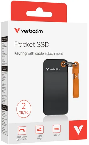 Dysk VERBATIM Pocket 2TB SSD Czarno-pomarańczowy