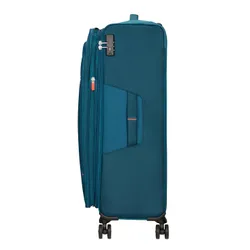 Poszerzana walizka duża American Tourister Crosstrack - navy/orange