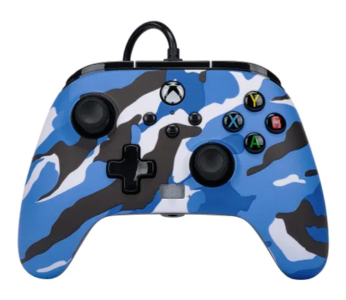 Проводной геймпад PowerA Enhanced Blue Camo для Xbox Series X/S, Xbox One, ПК