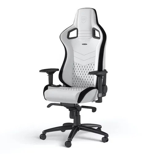 Fotel Noblechairs EPIC White Black Gamingowy do 120kg Skóra ECO Biało-czarny