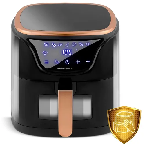 Frytkownica beztłuszczowa Air Fryer BERDSEN BD-652 5l Czarno-złoty