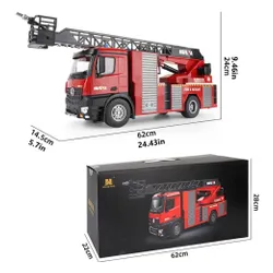 Zdalnie sterowany samochód COIL ciężarówka straż pożarna na pilota LED AKU