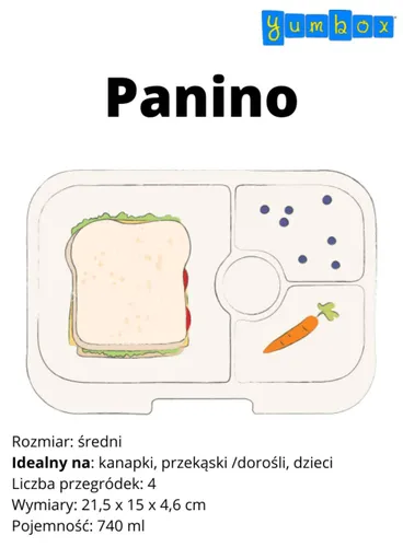 Yumbox Panino Çocuk Öğle Yemeği Kutusu 750 ml-hazy blue / Panther tray