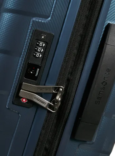 Маленький расширяемый чемодан Samsonite Attrix 55 см (23/26 см) - steel blue