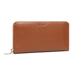 Büyük Kadın Cüzdanı DKNY Bryant Çevresinde Yeni Zip R8313658 Karamel 237