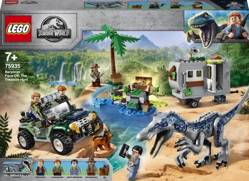 Конструктор Lego Jurassic World столкновение с бариониксом: охота за сокровищами (75935)