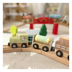 Tooky Toy Drewniane Pojazdy Wagoniki Na Magnes
